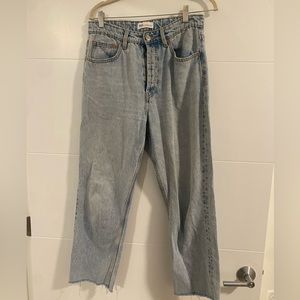 Zara light wash boyfriend denim jeans